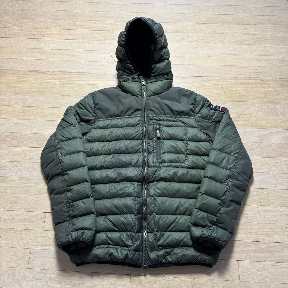 Pajar Canada Puffer Jacket Olive Green Hooded Down Fill Mens Small  Mens S/P